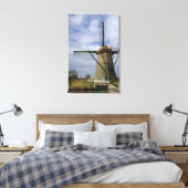 Nederland (ook bekend als Holland), Kinderdijk. 19 Canvas Afdruk (Insitu (Slaapkamer))