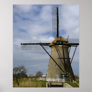 Nederland (ook bekend als Holland), Kinderdijk. 19 Poster