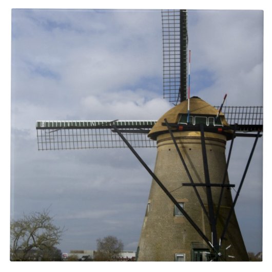 Nederland (ook bekend als Holland), Kinderdijk. 19 Tegeltje (Voorkant)