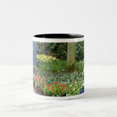 Nederland (ook bekend als Holland), Lisse. Keukenh Tweekleurige Koffiemok (Center)