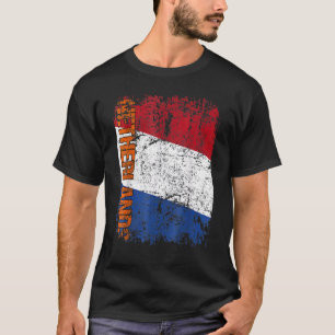 NEDERLAND Oranje Grote Vlag Verstoord T-shirt