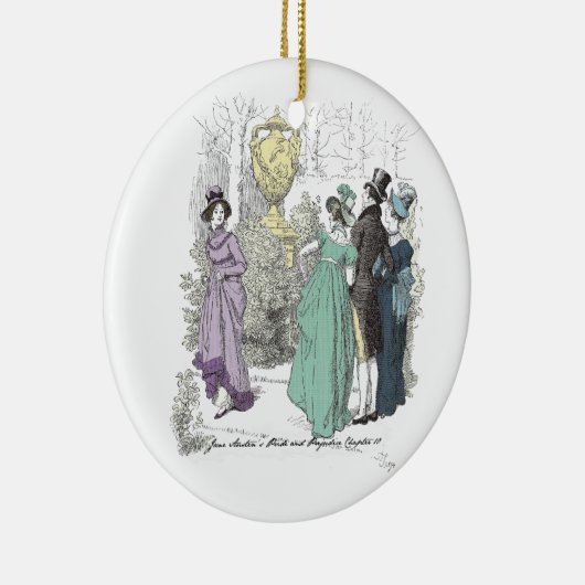 Nederland pad - Jane Austen Pride & Prejudice Keramisch Ornament (Rechts)