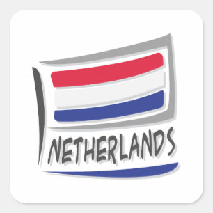 Nederland Pride X Vlag Vierkante Sticker