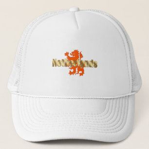 Nederland Rampant Oranje Lion Soccer versnelling Trucker Pet
