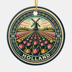 Nederland Reizen Kunst Badge Keramisch Ornament