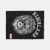 Nederland Reto Netherlands Lion Holland Dutch Men  Fleece Deken (Voorkant (Horizontaal))