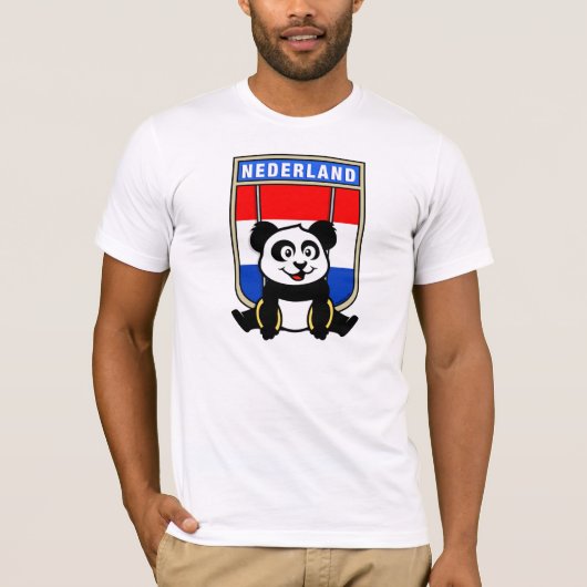 Nederland Ringen Panda T-shirt (Voorkant)