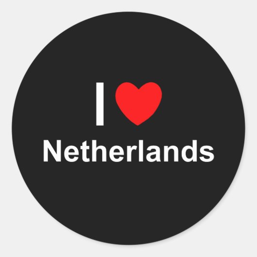 Nederland Ronde Sticker (Voorkant)