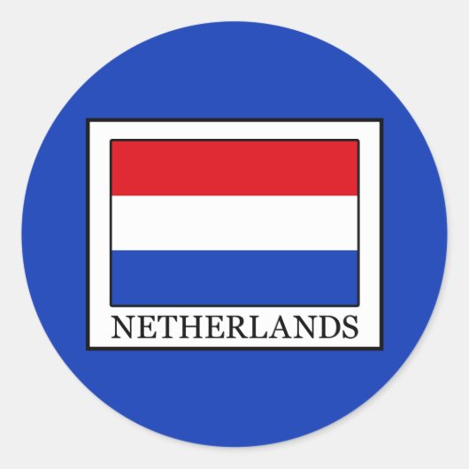 Nederland Ronde Sticker (Voorkant)