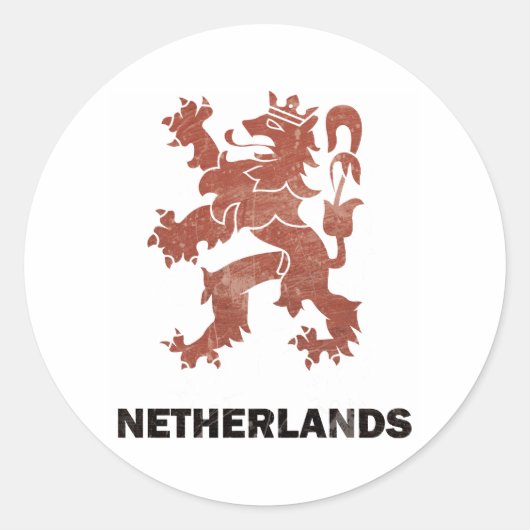 Nederland Ronde Sticker (Voorkant)