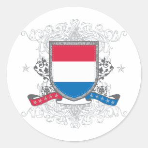 Nederland Schild Ronde Sticker