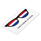 Nederland Shades aangepaste tekst & kleur magneet (Linkerzijde)