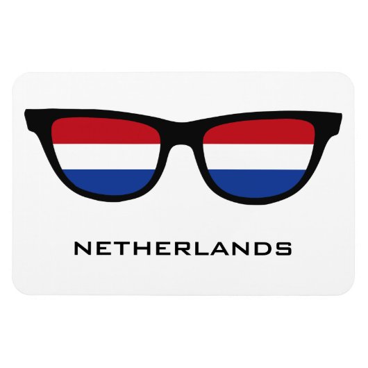Nederland Shades aangepaste tekst & kleur magneet (Horizontaal)