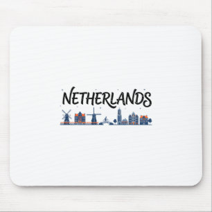 Nederland Silhouet Reis Vakantie Outfits Muismat