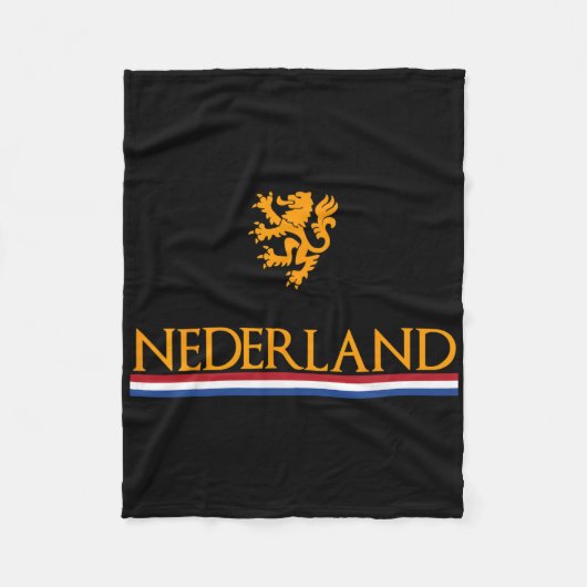 Nederland Soccer Jersey Shirt Oranje Netherlands D Fleece Deken (Voorkant)