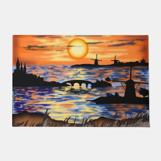 Nederland Sunset Doormat Deurmat (Voorkant)