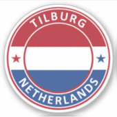 Nederland, Tilburg Sticker (Voorkant)