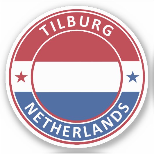 Nederland, Tilburg Sticker (Voorkant)
