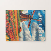 Nederland Travel Art Vintage Legpuzzel (Horizontaal)