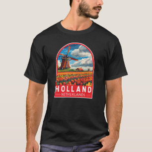 Nederland Travel Art Vintage T-shirt