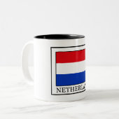 Nederland Tweekleurige Koffiemok (Voorkant links)