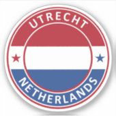Nederland, Utrecht Sticker (Voorkant)
