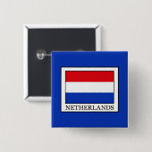 Nederland Vierkante Button 5,1 Cm (Voorkant /achterkant)