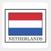 Nederland Vierkante Sticker (Voorkant)