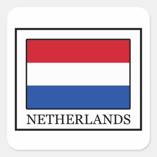 Nederland Vierkante Sticker (Voorkant)
