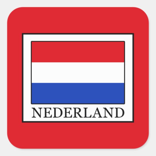 Nederland Vierkante Sticker (Voorkant)