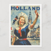 Nederland Vintage Beroemde Reisplaats Briefkaart (Voorkant)