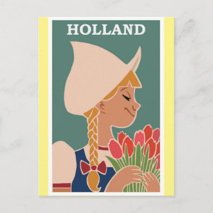 Nederland Vintage Travel Poster Briefkaart