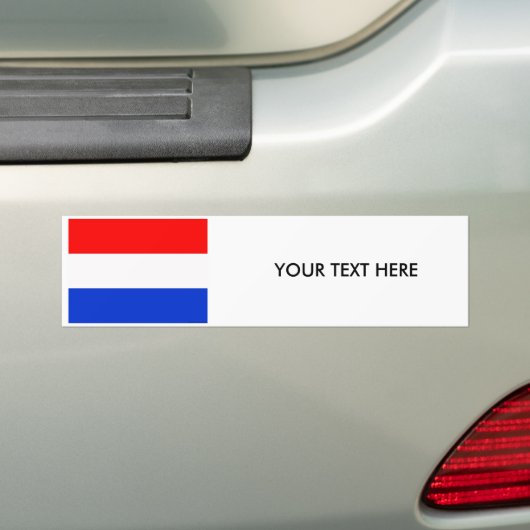 NEDERLAND VLAG Bumpersticker (Op auto)