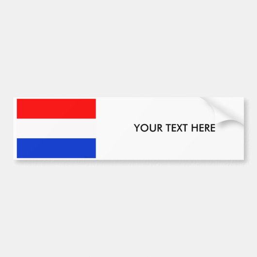 NEDERLAND VLAG Bumpersticker (Voorkant)