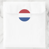 Nederland Vlag Classic Ronde Sticker (Tas)