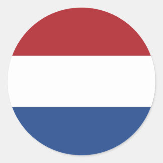 Nederland Vlag Classic Ronde Sticker