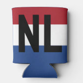 Nederland - vlag en afkorting blikjeskoeler (Achterkant)