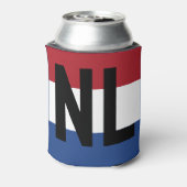 Nederland - vlag en afkorting blikjeskoeler (Blikje Achterkant)