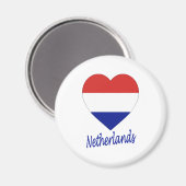 Nederland Vlag Hart Magneet (Voorkant / Achterkant)