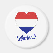 Nederland Vlag Hart Magneet (Voorkant)