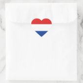 Nederland Vlag Hart Sticker (Tas)
