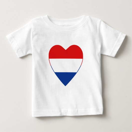 Nederland Vlag Hart T-shirt (Voorkant)