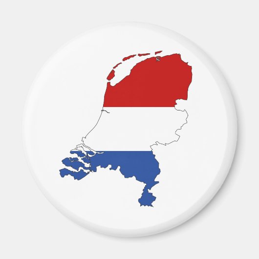 nederland - vlag - kaart nederlands magneet (Voorkant)