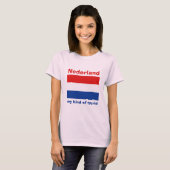 Nederland Vlag + Kaart + Tekst T-shirt (Voorkant volledig)