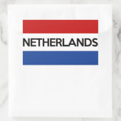 nederland - vlag naam rechthoekige sticker (Tas)