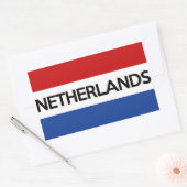 nederland - vlag naam rechthoekige sticker (Envelop)
