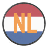 Nederland - vlag/NL Hockey Puck (Voorkant)