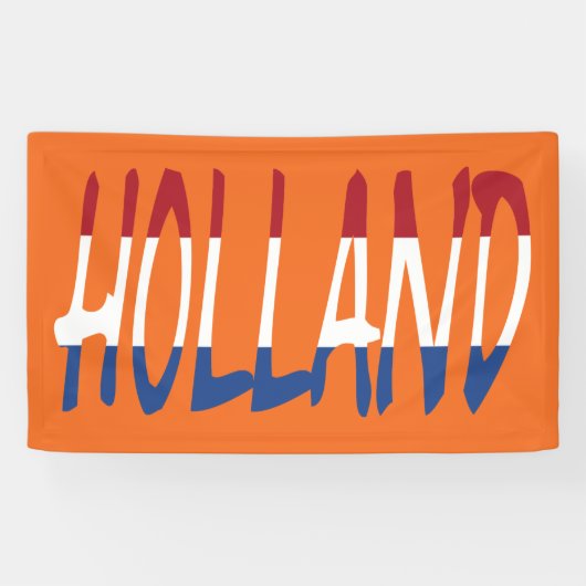 Nederland vlag op of buiten Nederland Spandoek (Horizontaal)