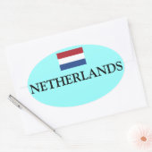 Nederland Vlag Ovale Ovale Sticker (Envelop)