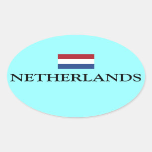 Nederland Vlag Ovale Ovale Sticker